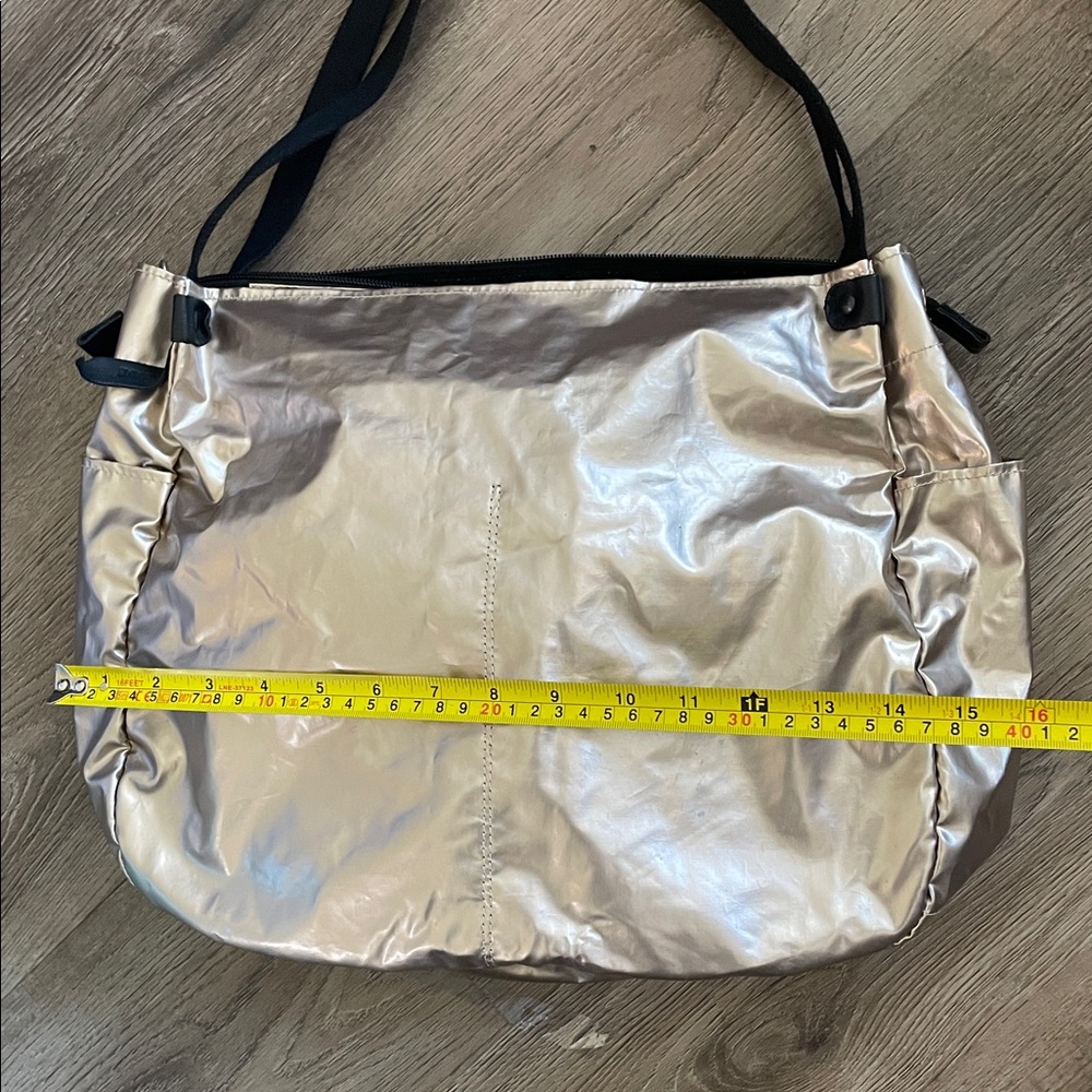 Jack Gomme Levant Tote Bag Champagne Metallic Shoulder Bag Travel Lightweight - Picture 8 of 12